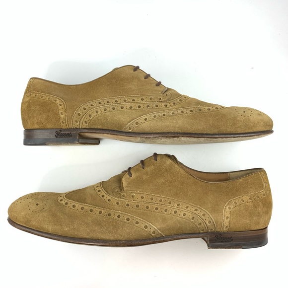 Gucci suede wingtip oxford
